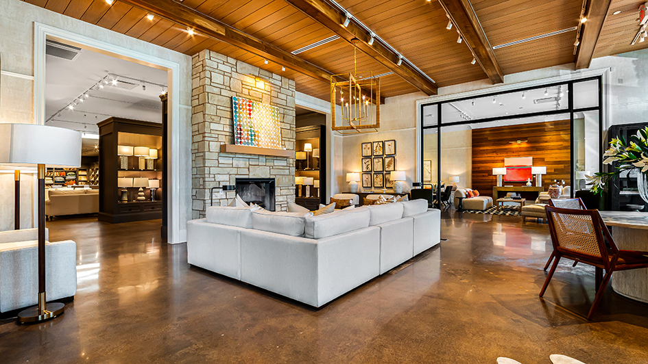 New Bassett furniture store at Inwood Village (Dallas, TX) by Westwood Contractors, Inc.